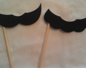 Mario and Luigi Inspired Mustache on a Stick set (Large, Adult-size)