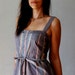 recycled SHIRT mini dress / 1970s smocked sun dress