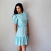 vintage ASYMMETRIC dress / 1980s candy striped day dress