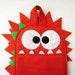 Felt Monster Christmas Stocking - Earl the Red Spiky Monster
