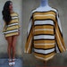 Vintage 70s Banana Split Striped Oversized Sweater (size small, medium, large)