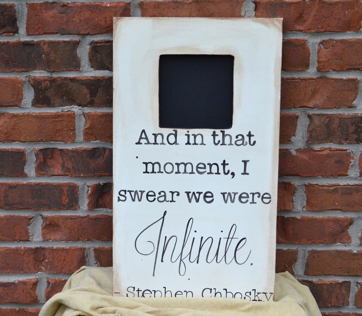 Hand Painted 20x12 inch Memory Frame with Quote by HopeStudios