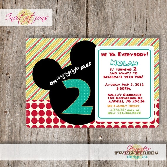 Two Dles Birthday Invitation 7