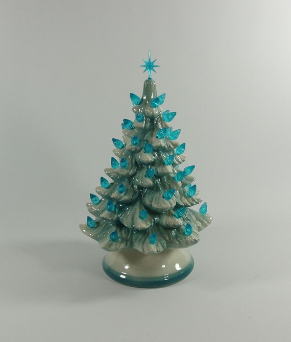 items similar to small ceramic christmas tree teal blue items similar to small ceramic christmas tree teal blue
