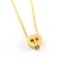 Skull Necklace - Tiny Skull Chain Necklace - Skull Jewelry - Gold Plated Necklace