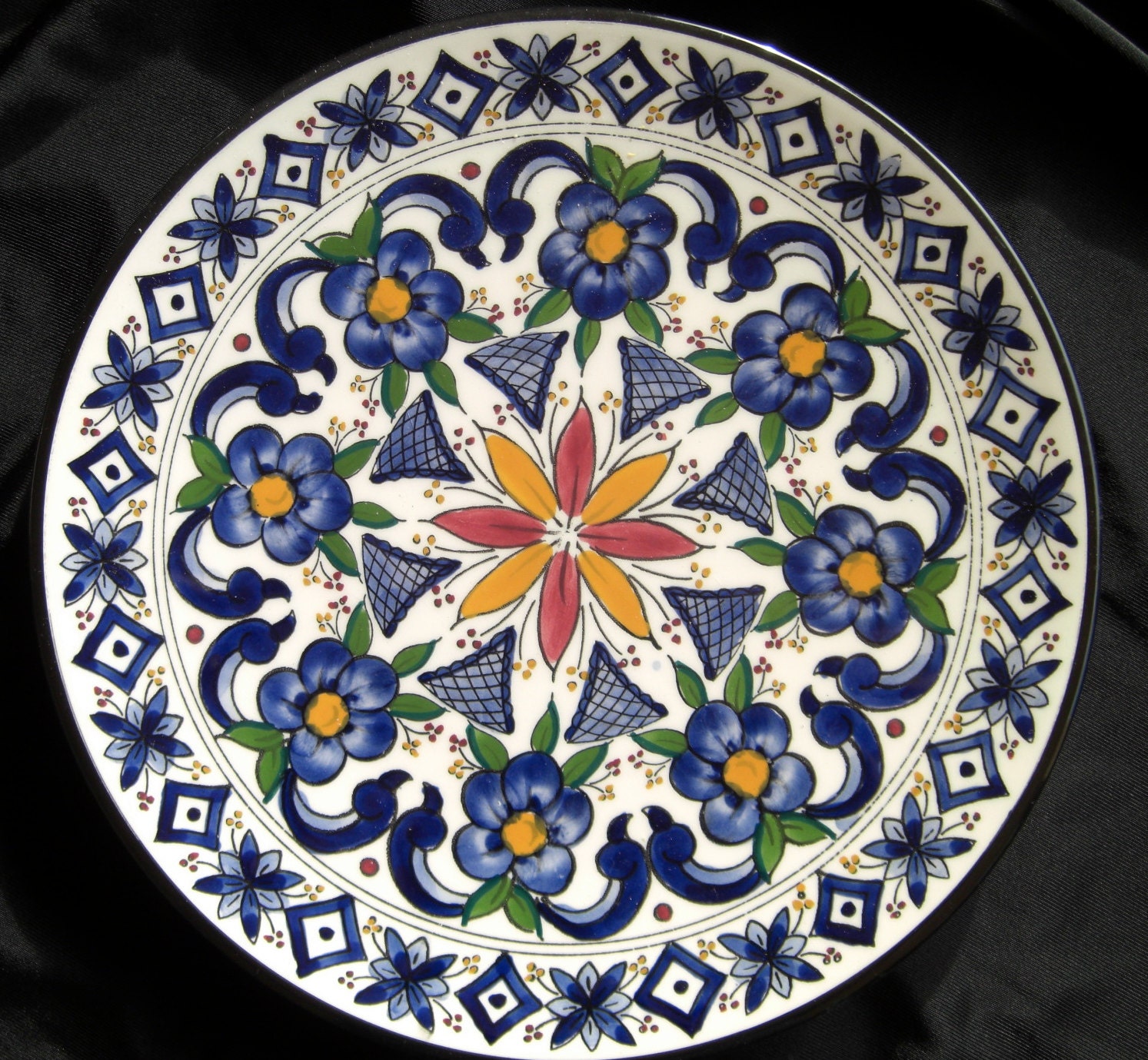 Made in Spain Moroccan Decorative Plate 70's Ceramar