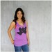 Wolf Like Me - womens tank top - summer fashion - wolf inkblot screenprint on oversized viscose tanks
