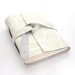 Embossed Cream Leather Journal and Sketchbook with Alligator Print