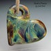 Handmade Glass Heart Focal Bead Lampwork - Off Mandrel Heart Pendant
