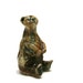bear figurine - sitting brown bear - porcelain animal