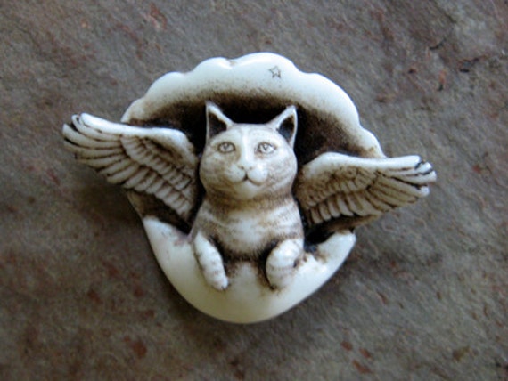 All Cats go to Heaven moosup cat angel pin