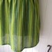 Green stripe dress sundress - women small - eco vintage fabric
