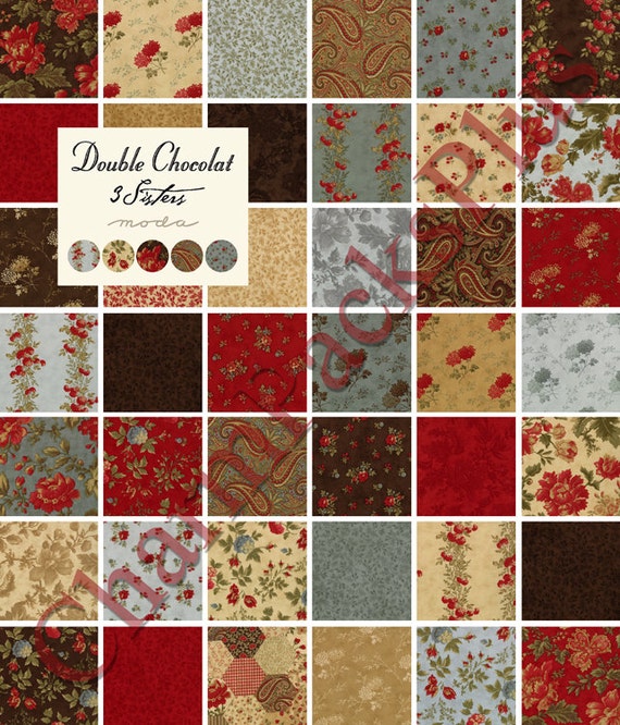 DOUBLE CHOCOLAT Moda Charm Pack 5 inch Quilt by charmpacks