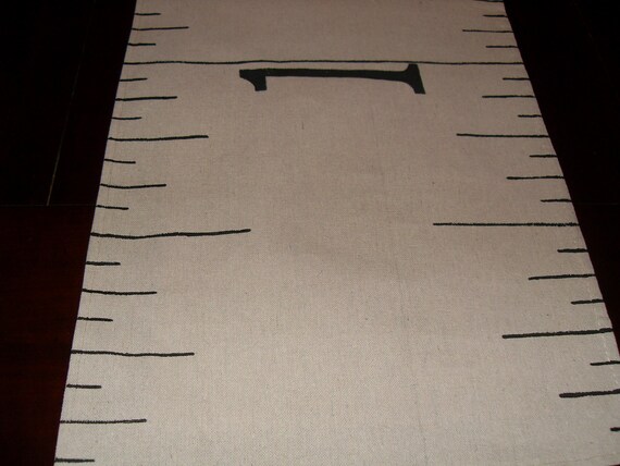Canvas painters dropcloth Ruler Table Runner by InteriorLandscapes
