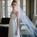 Single Layer Tulle Bridal Veil Waltz Length with Plain Edge in Ivory or White by Fine & Fleurie