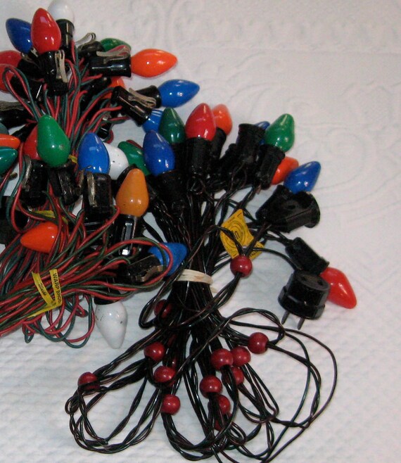 vintagethree strings old fashioned christmas lights 1950s vintagethree strings old fashioned christmas lights 1950s