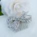 Vintage Inspired Rhinestone Bow Hair Comb
