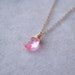 SALE 30% OFF - Last One Pink Topaz Necklace, Gold Filled