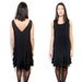 SALE - Vintage black ruffle shift dress Small / Medium