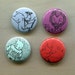 Hand Drawn Button Set of 4