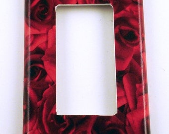 Light Switch Cover Wall Decor Switch Plate Rocker Switchplate in Roses are Red (253R)