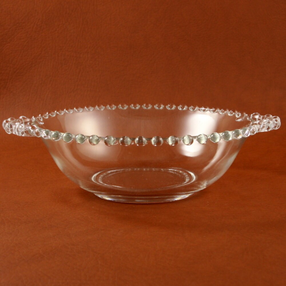 Imperial Glass Candlewick Handled Bowl 72B Vintage