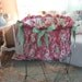 Treasury Item - French Laundry Cart Basket Liner Pink Barefoot Roses - Shabby Prairie Cottage Chic