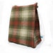 Insulated Lunch Bag in Tan and Green Plaid