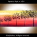 Landscape Abstract Original Painting Handmade Heavy Texture Tree Sun Birds Wall Decor "Growing Up" by QIQIGALLERY