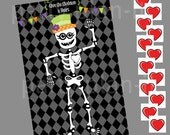 Give the Skeleton A Heart Halloween Party Game - Girly Skeleton Il_170x135