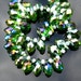 Green AB, Faceted Teardrop Crystal Beads Pkg of 10 size12x6mm GB 412