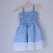 Teeny blue and white dress 18 - 24 months