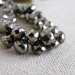 Pyrite Gemstone Onion Briolette Faceted AAA Golden Grey Brown Gold 6mm 1/2 Strand 30 beads