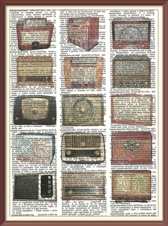 Items similar to Vintage Radio CollectionDictionary Art PrintFits 8x10 Mat or Frame on Etsy