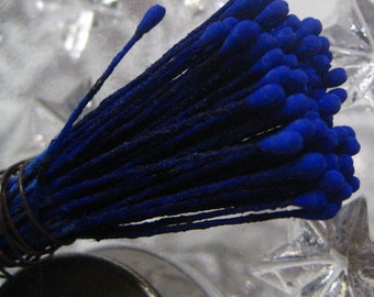 Millinery Flower Stamen Made In Germany Flower Peps 100 Stems Cobalt Blue 86-14