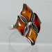 Vintage Sterling Silver Baltic Amber Ring