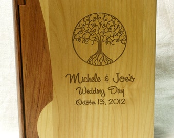 Custom Photo Album,Wedding Album,Tree of Life,Maple & Walnut Album,Personalized Photo Album,