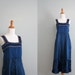 1920s Dress / Vintage 20s Silk Charmeuse Dress / Marine Blue Flapper Dress