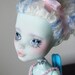 Frankie Stein Monster High Doll Custom Repaint - Yarn Reroot - Handmade Dress - Hello Happy Dolls