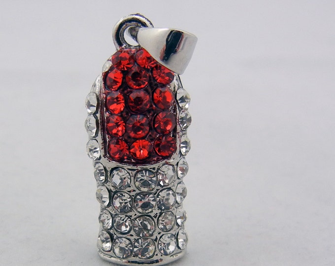 Rhinestone Encrusted Dimensional Finger Pendant