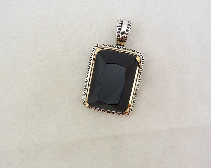 Two Tone Faceted Glass Pendant