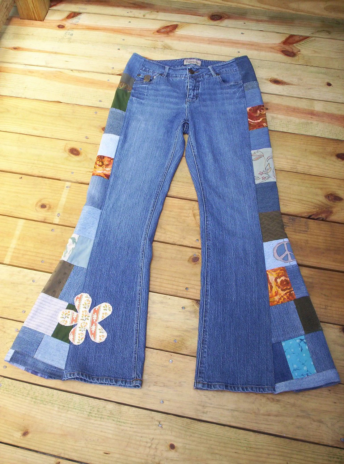 CUSTOM BELL BOTTOMS You Send Yours Hippie Patchwork JeAnS