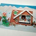 Kitsch Vintage Postcard of Toy Hedgehogs or Bears in the Snow