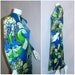 vintage 1960s dress blue gown sequin swirls Anne Fogarty