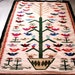 Vintage Navajo Style Flower and Bird Tree of Life Rug 4 X 6 Feet