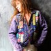 Vintage 1980s India Silk Embroidered Patchwork Crop Dress Jacket Quilted Reversible