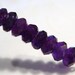 8 Beads...Genuine Amethyst Faceted Rondelle Gemstone Beads...8x4mm...BB