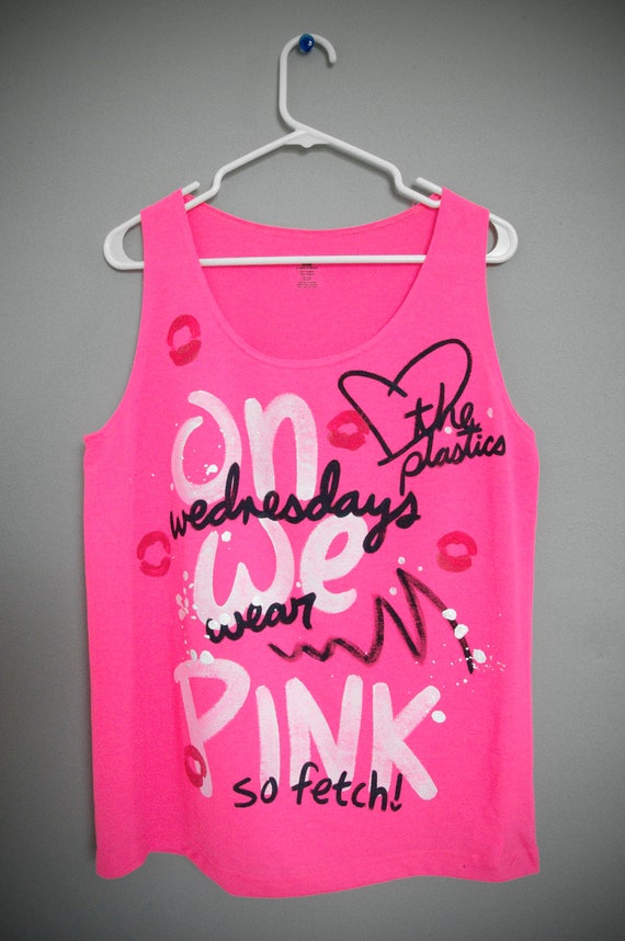 Items similar to On Wednesdays We Wear Pink Tank Top ...