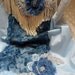 ROARING 20s Flapper Girl 1920s Fringe Jazz Age Speakeasy Great Gatsby - Vintage Slip Make Over - Blue and Creme