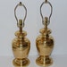 Hollywood Regency Chinoiserie Urn Brass Table Lamps, Pair